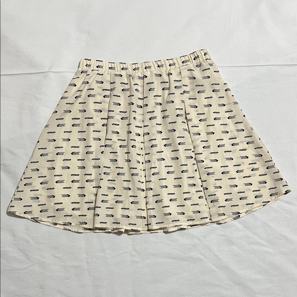 Maison Jules Ivory and Black Skater Skirt